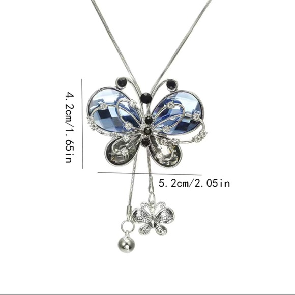 🦋 Blue Butterfly Slider Necklace - Picture 5 of 5